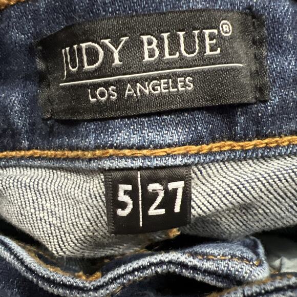Judy Blue Jeans Womens Size 5/27  Super Stretch High Rise Raw Hem Skinny Fit - Picture 10 of 13